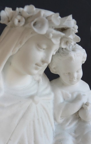 Statua maria con bimbo - con, in
