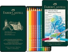 Faber-castell matite colorate acquerellabili per artisti astuccio in metallo da 