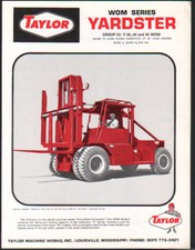 Taylor "WOM Series" Yardster Industrial Forche Sollevatore Camion Brochure Foglietto