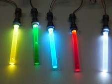 LED 5x Spada Luminosa Decorazione Lego Star Wars Popup Personaggio tramite USB Esterno Batt.