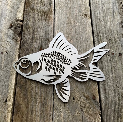 Pesce oro acciaio arte - pesce,