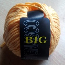 9 GOMITOLI (900 gr) FILATO ESTIVO * BIG di GRIGNASCO misto cotone GIALLO SOLE