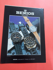 PUBBLICITA'  1987 OROLOGIO WATCH BERIOS SWISS MADE ADVERT WERBUNG