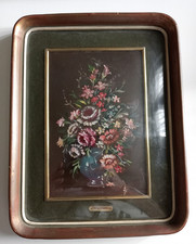 ANCIENNE PEINTURE SOUS VERRE GINO TASSINARI 1920 / 2001 NATURE MORTE