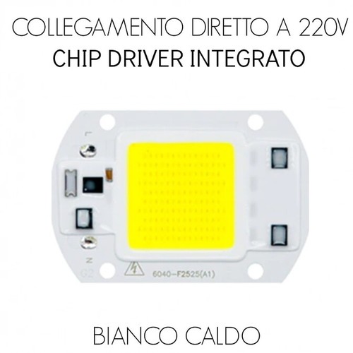 Chip led 30w - caldo, con