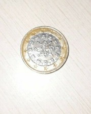 RARO PORTOGALLO 1 EURO Moneta commemorativa 2004 ERRORE CONIO
