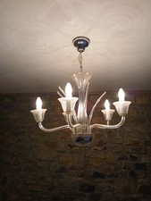 lampadario a sospensione in vetro stile murano