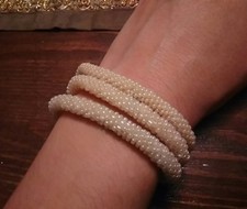 Bracciali perline avorio