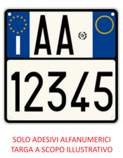 KIT LETTERE E NUMERI ADESIVI PER TARGA MOTO MOTOVEICOLI CICLOMOTORI