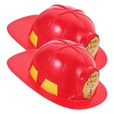  2 Pcs Casco Pompiere Vigile Del Fuoco Costume Da Accessori Pompieri