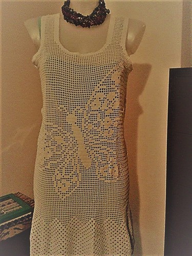 Vestito bianco uncinetto - , in