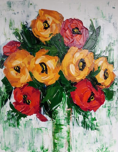 Fiori rose dipinto - di,