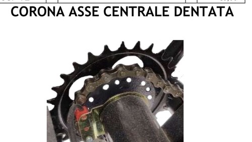 Corona asse centrale - centrale, x