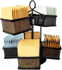 Porta Tisane Con 8 Scomparti Rimovibili, Porta Bustine the Rotante a 360°, Scato