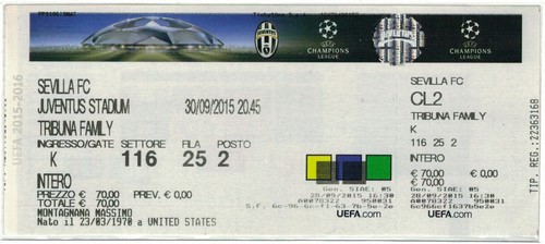 Biglietto juventus siviglia - biglietto,