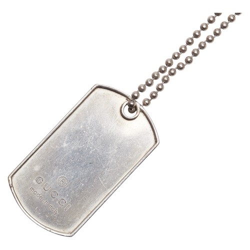 Gucci collana con targhetta - con,