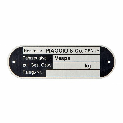 Sip targhetta piaggio - targhetta, ""piaggio&co