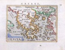 GRECIA MAPPA ORIGINALE ANTICA