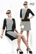 RACAL   Abito vestito donna tubino invernale taglie comode made in Italy