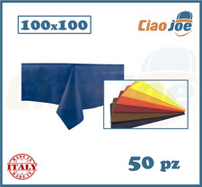 Tovaglie in TNT 100x100 coprimacchia piegate vari colori feste 50 pz