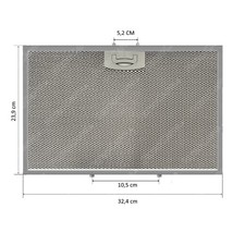 Filtro metallico alluminio 32,4 x 23,9 cm per Cappa Tecnowind SPK4433