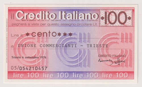 Miniassegni credito italiano - credito,