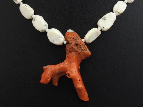 Collana con ramo corallo - ramo, di