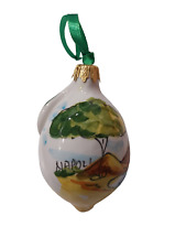 Palline di Natale Napoli limoni in Ceramica Realizzate e Dipinte a Mano