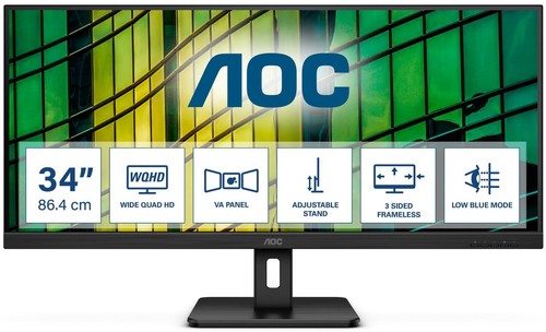 Aoc u34e2m monitor 4 - aoc, u34e2m/bk
