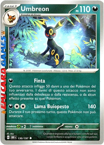 Umbreon 130 197 - non,