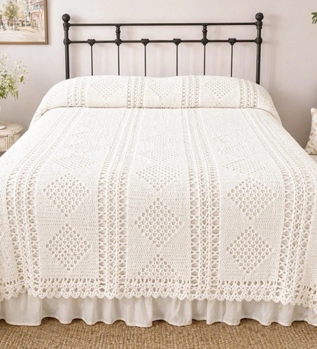 Copriletto vintage fatto - , a