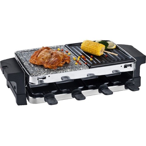 Raclette acciaio inox per 8 - inox,