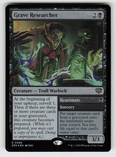 Foil grave researcher rare - grave,