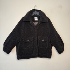 ZARA GIACCA NERA PELLICCIA