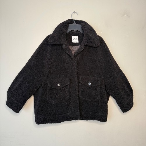 Zara giacca nera pelliccia - zara,