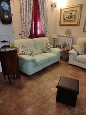 divano Due Posti  in pelle Colore Panna