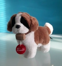 "TRUDI" peluche Cane San Bernardo, colore bianco e marrone, altezza 20 cm.
