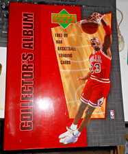 COLLECTOR'S ALBUM UPPER DECK NBA BASKETBALL 1997-98 BASKET 245 STICKERS + JORDAN