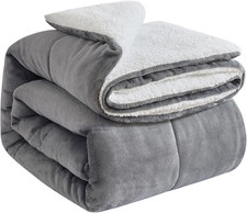 Coperta in Pile Sherpa 150X200Cm - Morbida Peluche Spessa Calda Reversibile in M