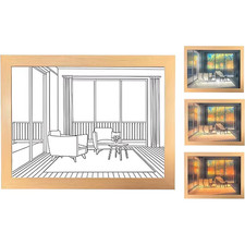 Pittura Decorativa a Luce LED Spina USB Dimmerazione Opera D'Arte Da Parete Lamp