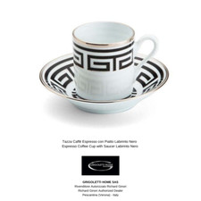 Richard Ginori - Labirinto Nero - 1 Tazza Caffè con Piatto - Rivenditore