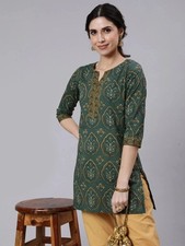 Top tunica donna indiana verde