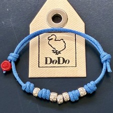 Dodo Pomellato Bracciale Blu Granelli Argento Sigillo Rosso 100Originale Unisex