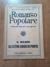 IL ROMANZO POPOLARE n. 3 E. Bulwer GLI ULTIMI GIORNI DI POMPEI Quattrini 1927