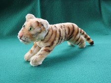 Steiff Vintage 1950s Mohair Corsa Tigre Cucciolo Circa 30.5cm (30cm) N Bottone O