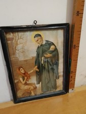 Antica Oleografia Inizi 900 S. Vincenzo De'  Paoli Primi Del 900 Con Cornice...