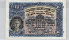 Svizzera 100 Franchi Banconota