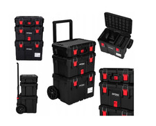 Vagone Attrezzi 3 Scomparti Mobile su Ruote Trolley Cassetta Officina Valigia