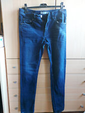 Jeans uomo 44 Jack&Jones blu scuro denim sfumato abrasioni pantalone Skinny OVS