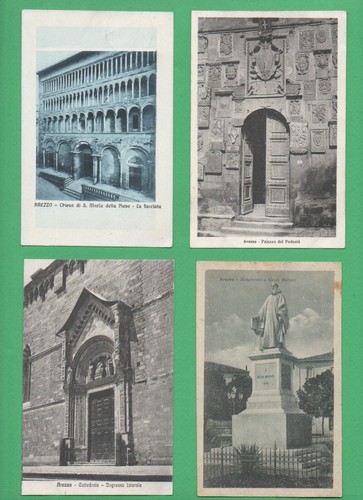 Arezzo lotto 8 cartoline - arezzo,